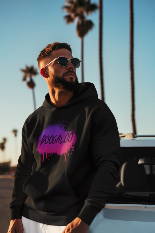 Spray Paint Pink and Purple Hoodie