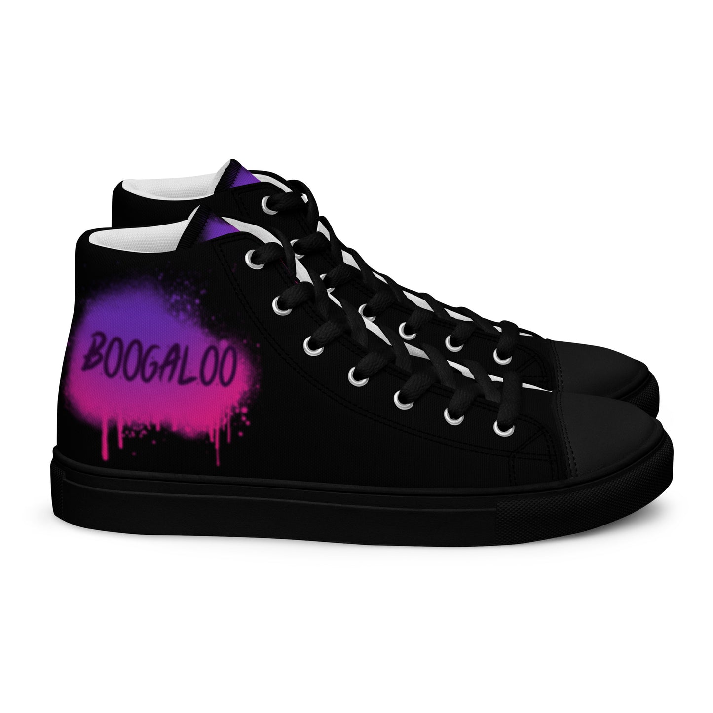 Graffiti Men’s high top canvas shoes