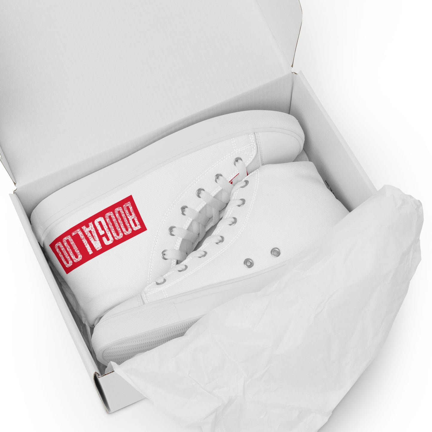 White Men’s high top canvas shoes