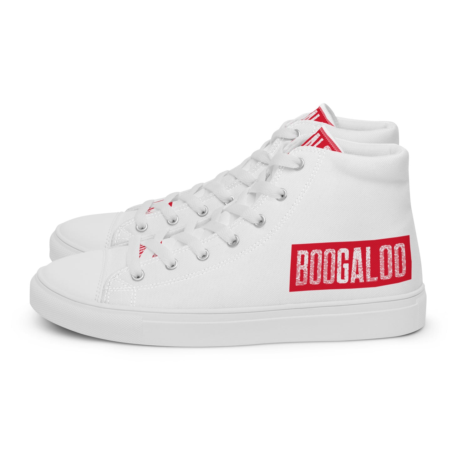 White Men’s high top canvas shoes