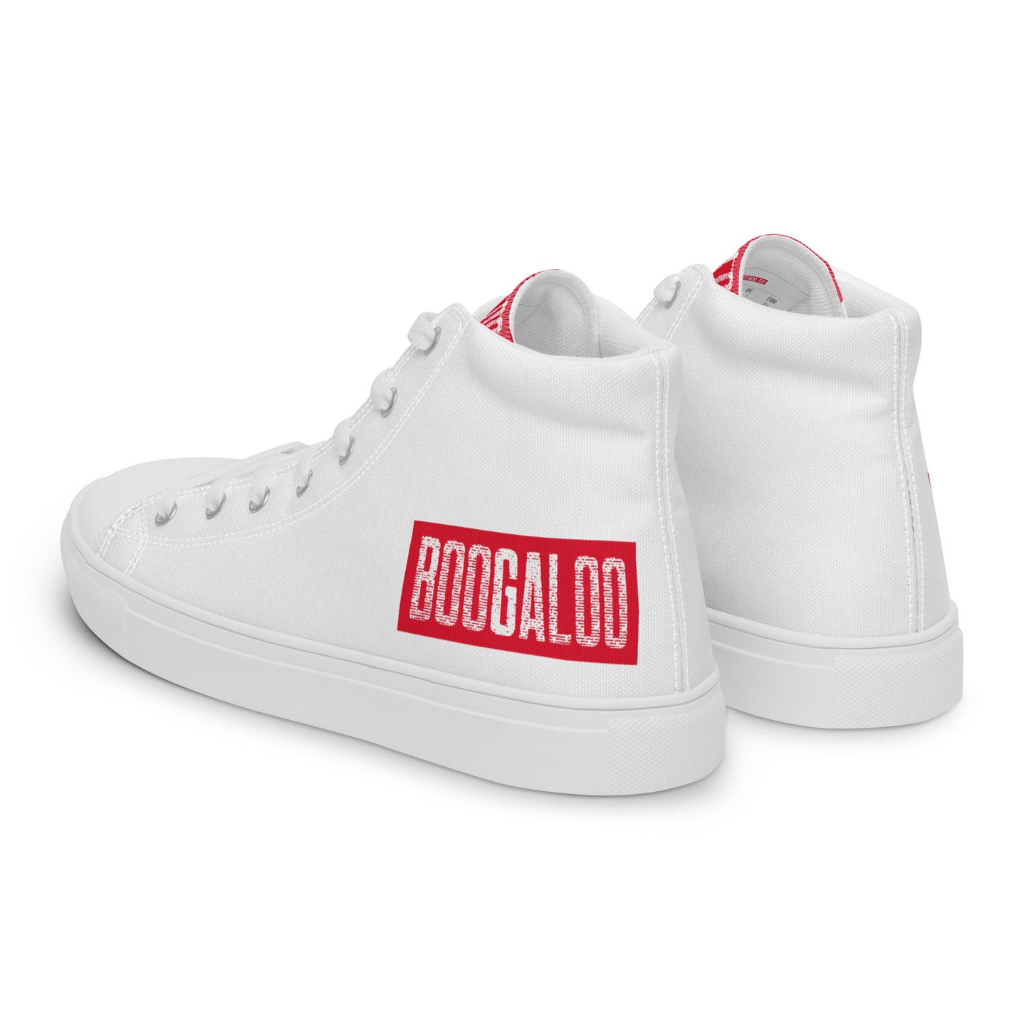 White Men’s high top canvas shoes