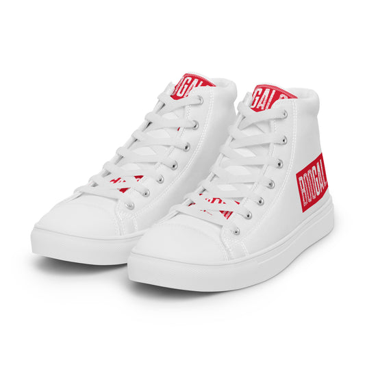 White Men’s high top canvas shoes