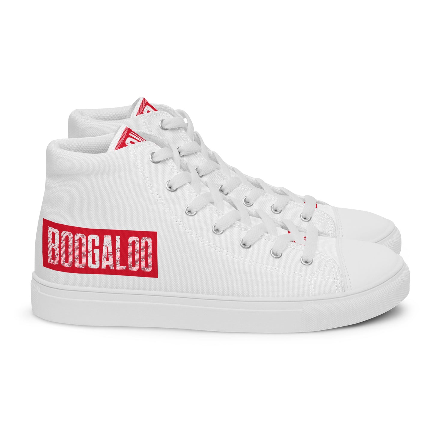 White Men’s high top canvas shoes