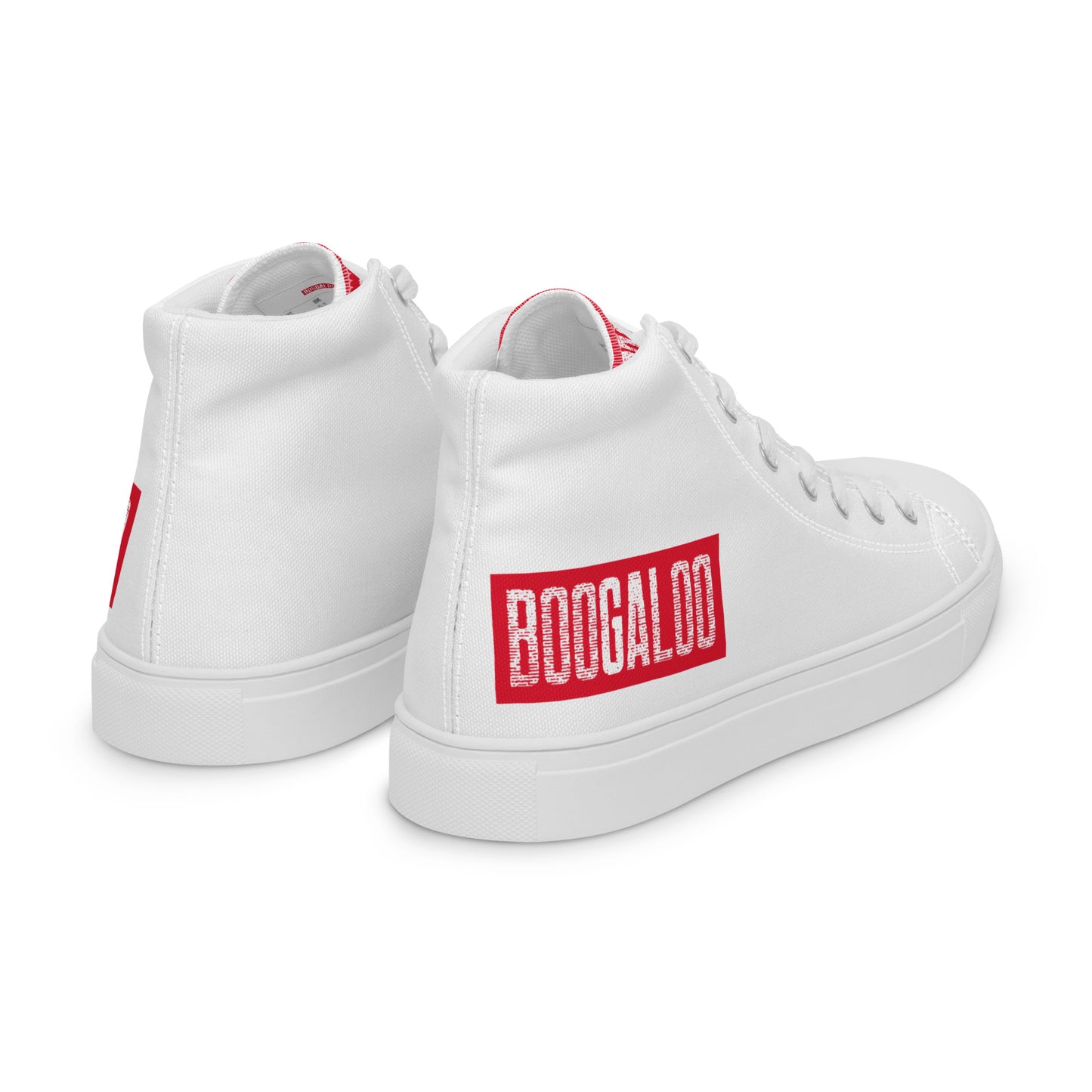 White Men’s high top canvas shoes