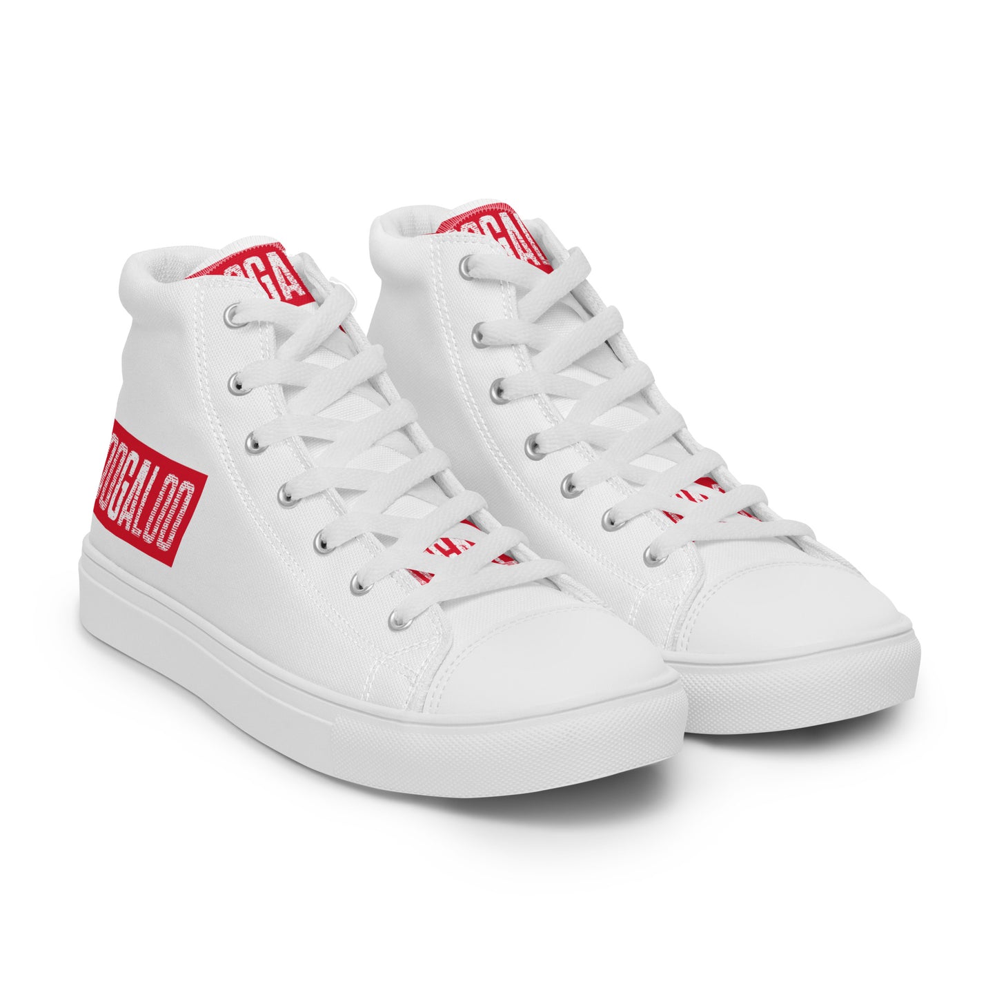 White Men’s high top canvas shoes