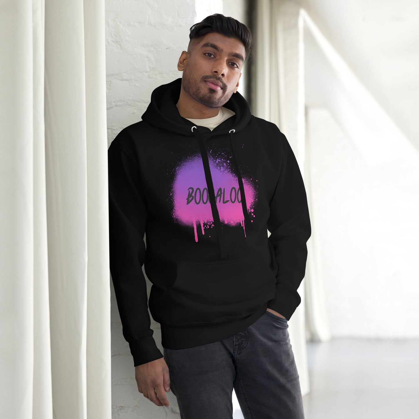 Spray Paint Pink and Purple Hoodie