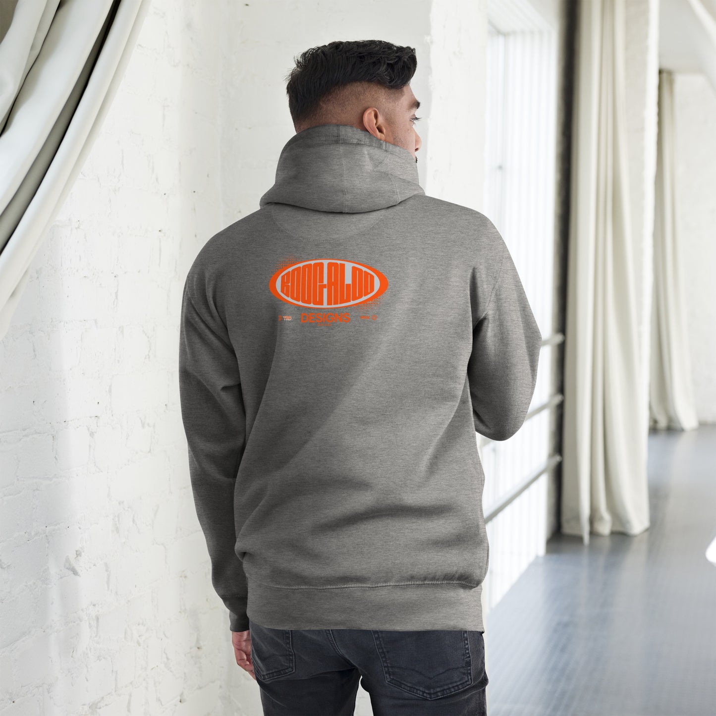 Orange Oval Design Unisex Hoodie