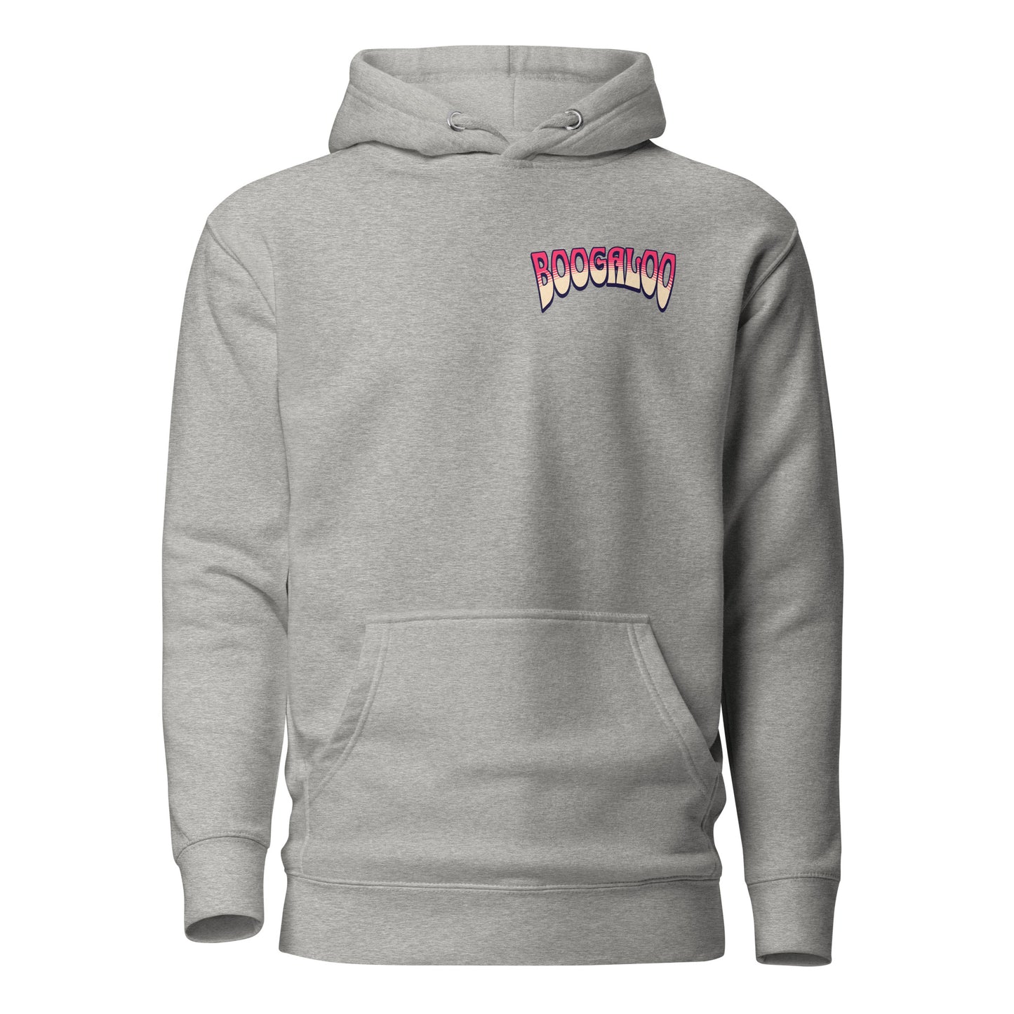 Grey Retro Print Boogaloo Hoodie