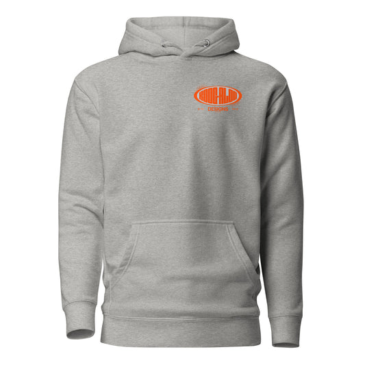 Orange Oval Design Unisex Hoodie