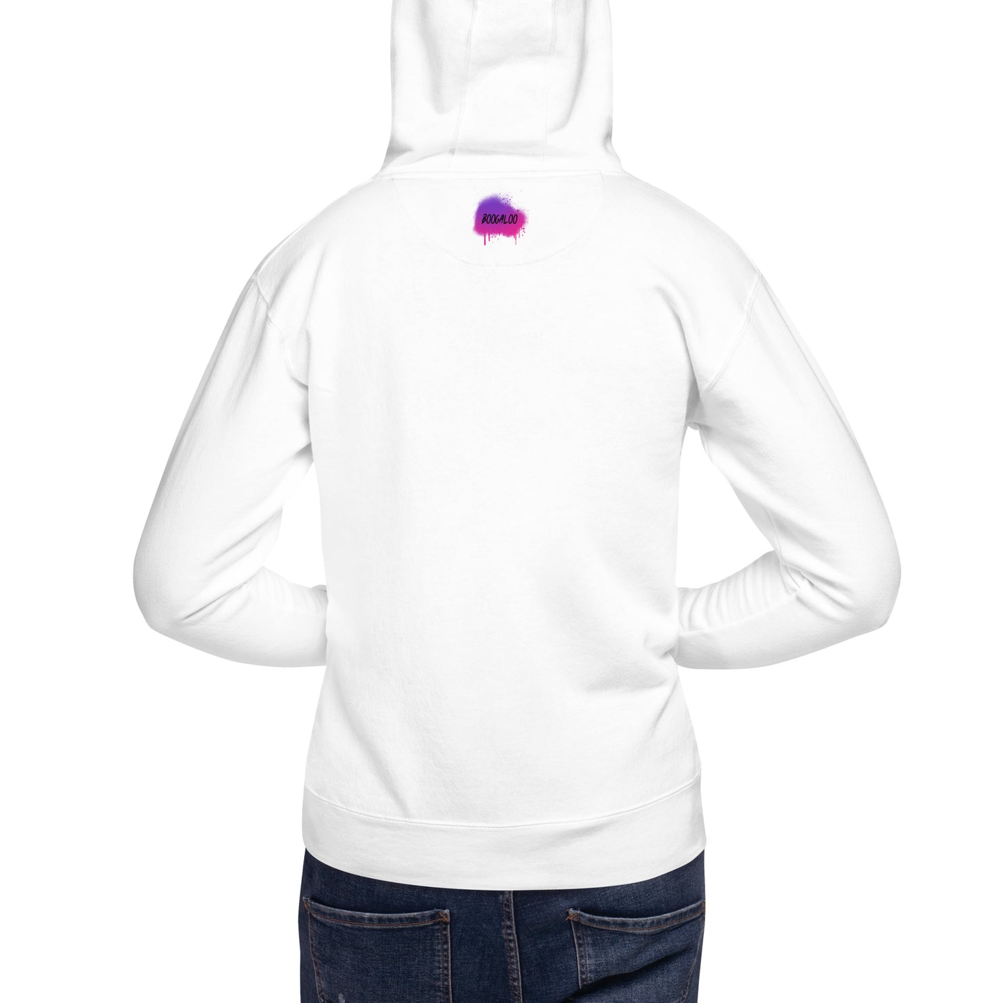 Spray Paint White Unisex Hoodie