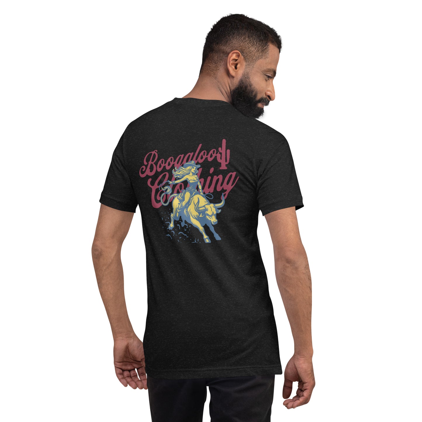 T-Shirt Riding Bull Black and Yellow